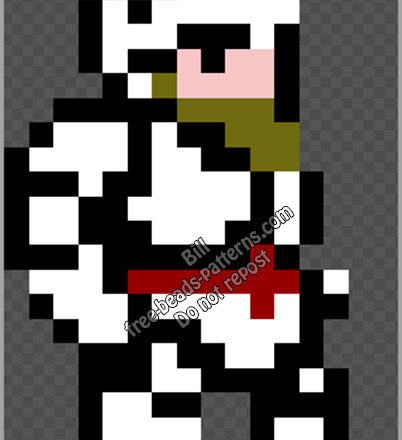 Arthur from NES Ghosts’ n Goblins free perler beads hama beads pyssla pattern 16x24