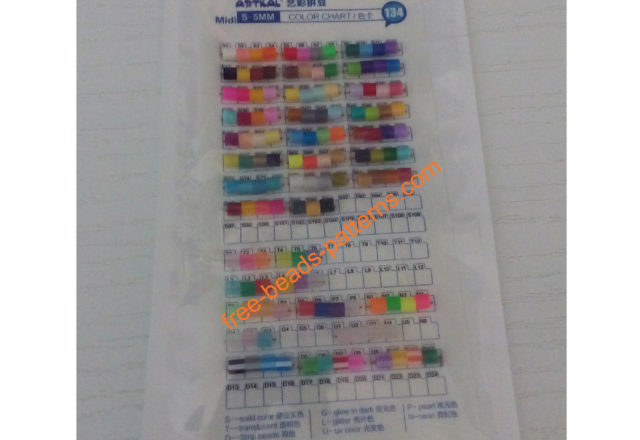Artkal fuse beads midi hard range color chart