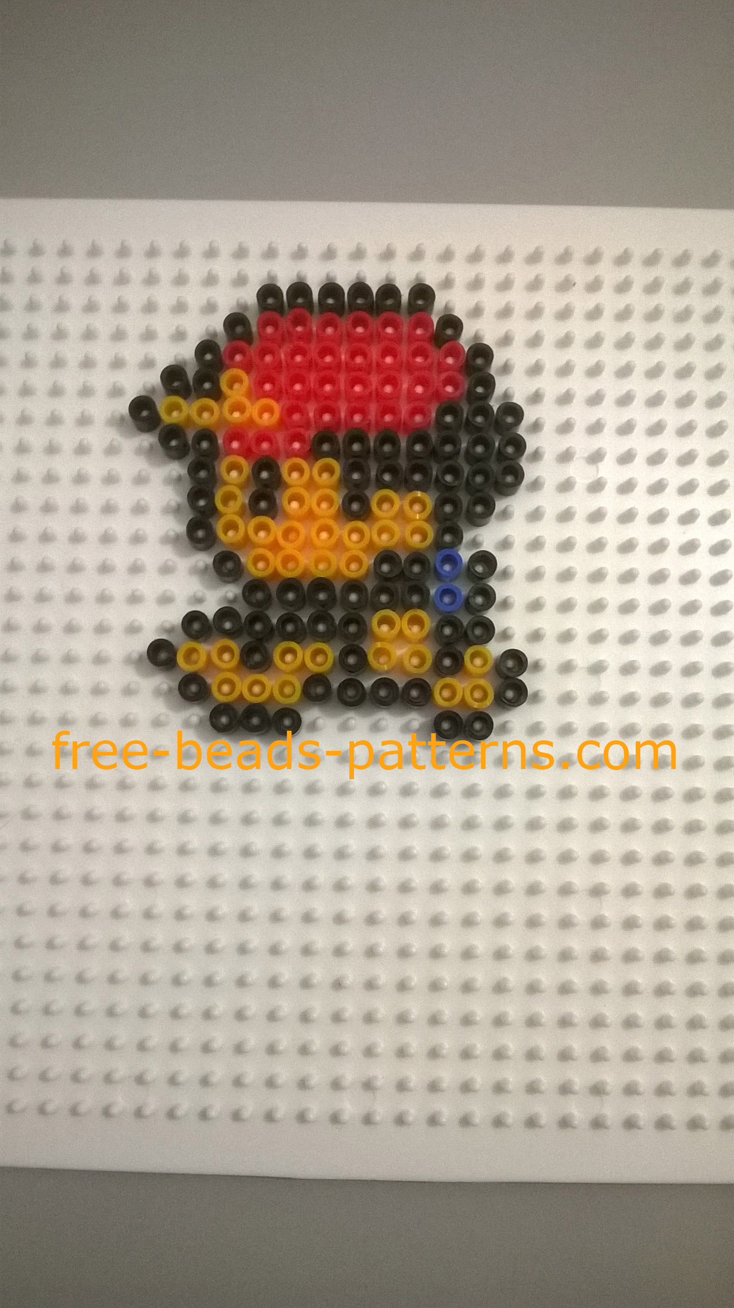 Ash Pokemon trainer perler beads work photos Author Bill (2)