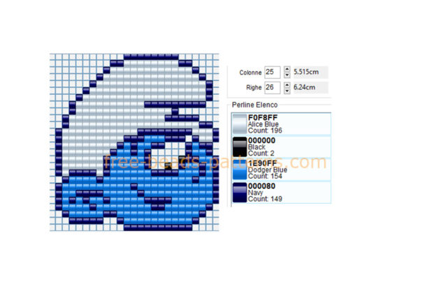 Baby Smurf from The Smurfs cartoon baby toy idea perler beads pattern Ikea Pyssla