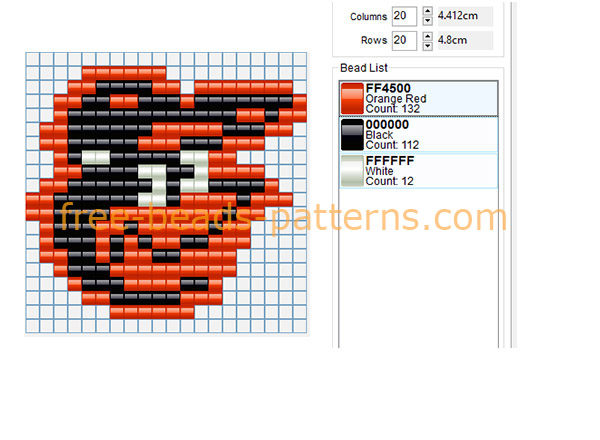 Baltimore Orioles MLB baseball team logo free perler beads pattern download Hama Beads