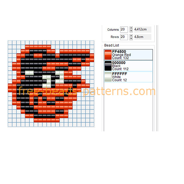 Baltimore Orioles MLB baseball team logo free perler beads pattern download Hama Beads