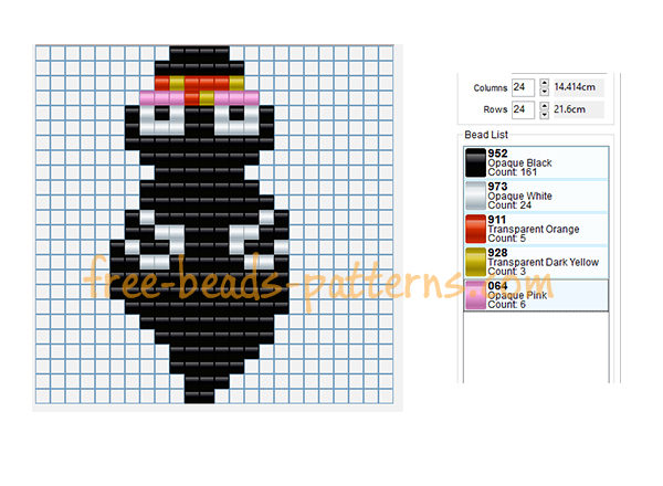 Barbamama Barbapapa free perler beads fuse beads children pattern