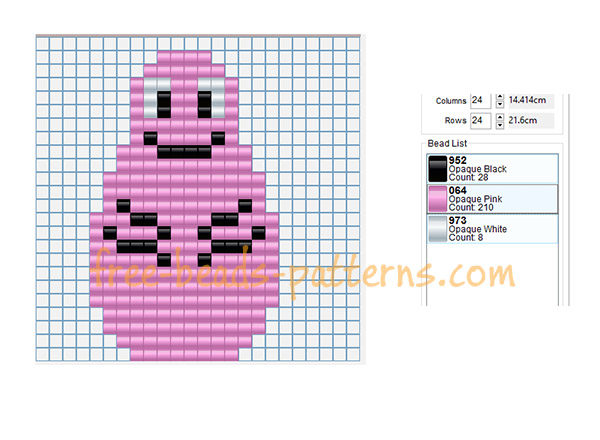 Barbapapa free Pyssla Hama Beads design for children