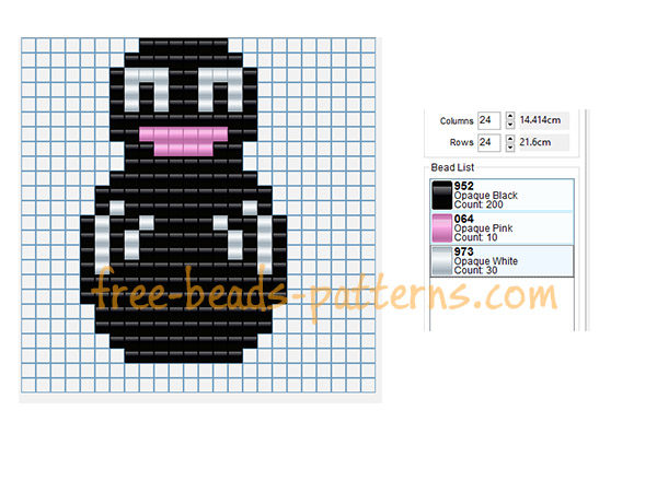 Barbouille Barbapapa free perler beads pattern