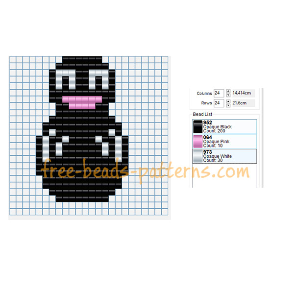 Barbouille Barbapapa free perler beads pattern