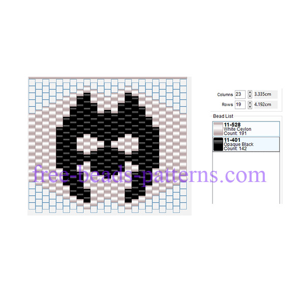 Batman Superhero mask for children free perler beads fuse beads pattern design download