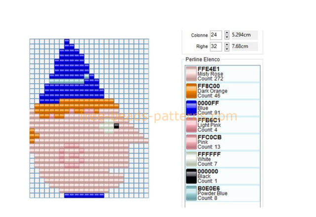 Ben from Ben and Holly’ s Little Kingdom face free perler beads pattern