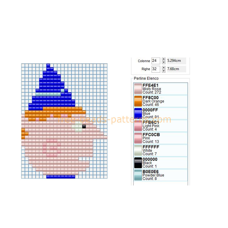 Ben from Ben and Holly’ s Little Kingdom face free perler beads pattern