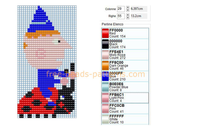 Ben from Ben and Holly’ s Little Kingdom full figure free perler beads pattern