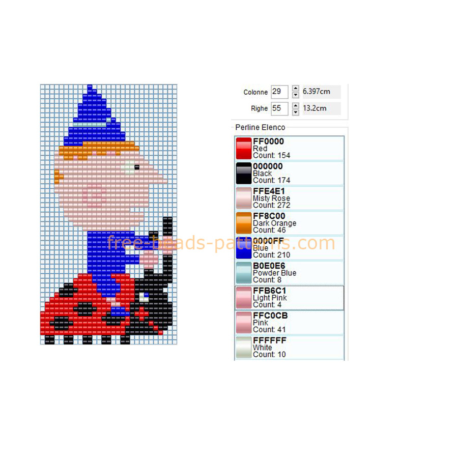 Ben from Ben and Holly’ s Little Kingdom full figure free perler beads pattern