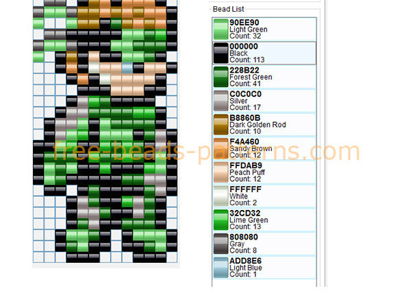 Big Boss Naked Snake John Metal Gear Solid MGS perler beads pattern Hama Beads download