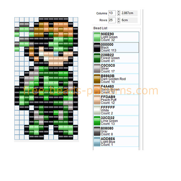 Big Boss Naked Snake John Metal Gear Solid MGS perler beads pattern Hama Beads download