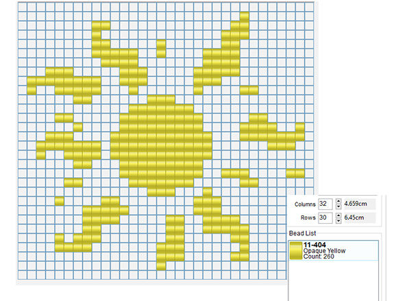 Big sun free perler beads pony beads pattern for children