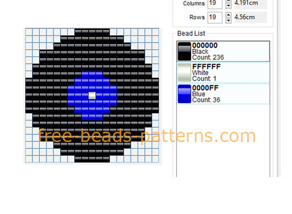 Blue vinyl record store perler beads pattern brand Hama Beads free download