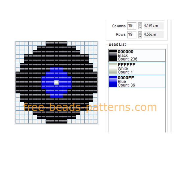 Blue vinyl record store perler beads pattern brand Hama Beads free download