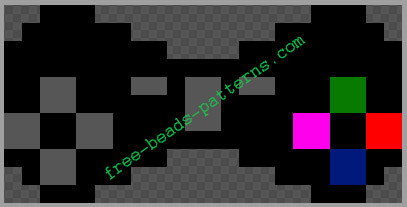 Bow tie videogames controller PlayStation3 perler beads iron beads pattern