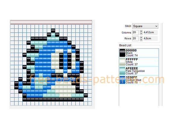 Bubble Bobble arcade videogames blue dragon free Hama Beads pattern