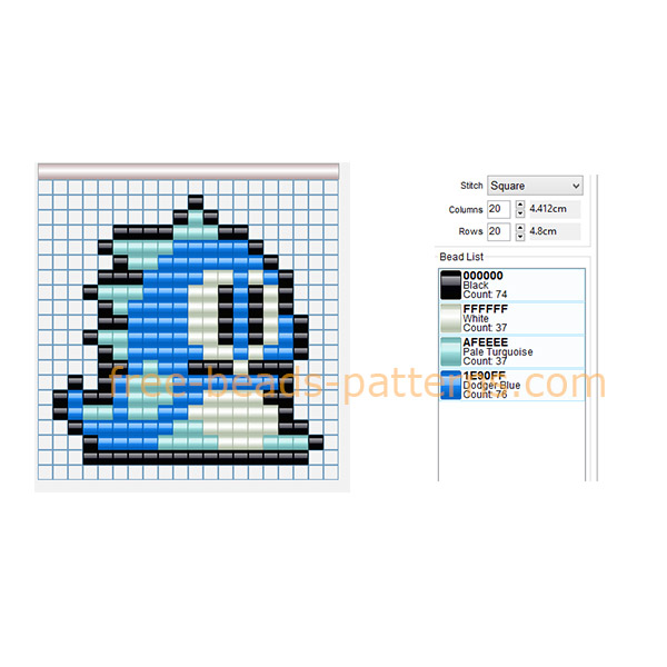 Bubble Bobble arcade videogames blue dragon free Hama Beads pattern