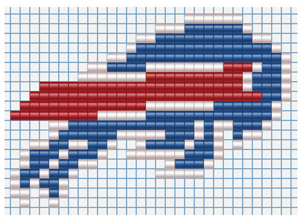 Buffalo Bills NFL Team logo free iron beads pattern