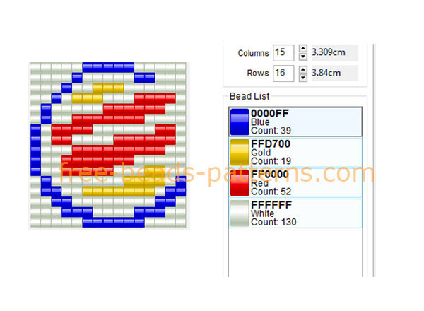 Burger King fast food logo free Hama Beads beading design