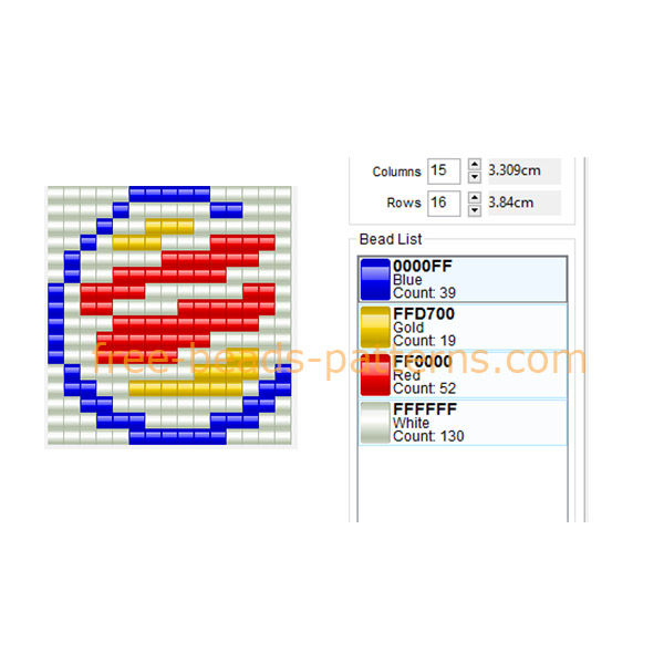 Burger King fast food logo free Hama Beads beading design