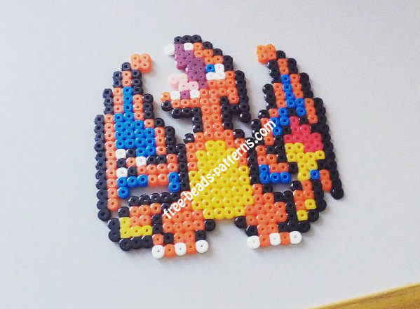 Charizard perler beads 24x24 own design work photos (3)