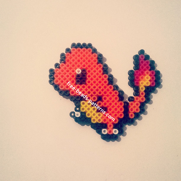 Charmander Pokemon magnet perler beads hama beads beadsprite (3)