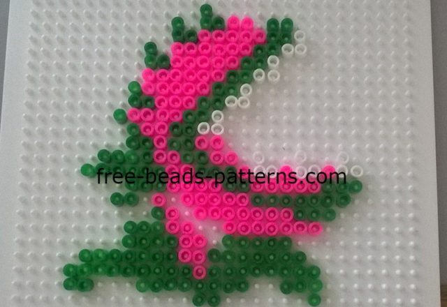 Chomper Plants vs Zombies Pyssla beads work photos aurthor Website user Bill (1)