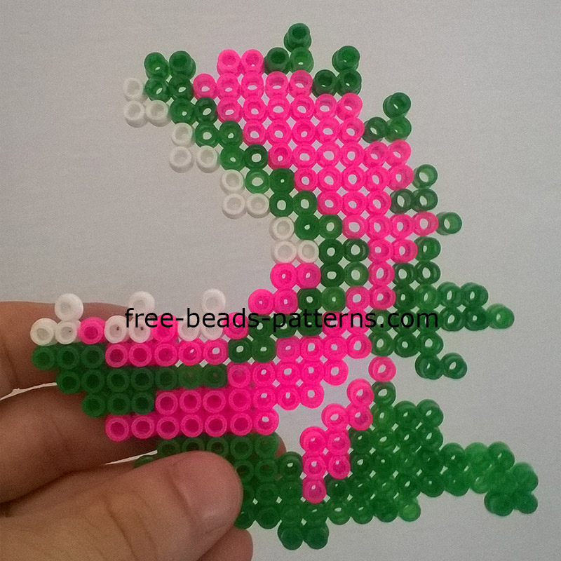 Chomper Plants vs Zombies Pyssla beads work photos aurthor Website user Bill (3)