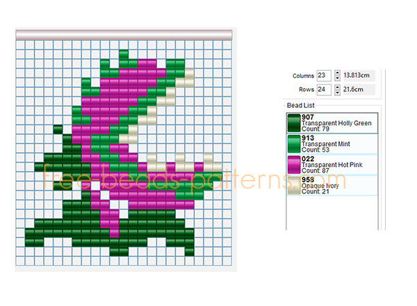 Chomper Plants vs Zombies character free Hama Beads Pyssla perler beads pattern