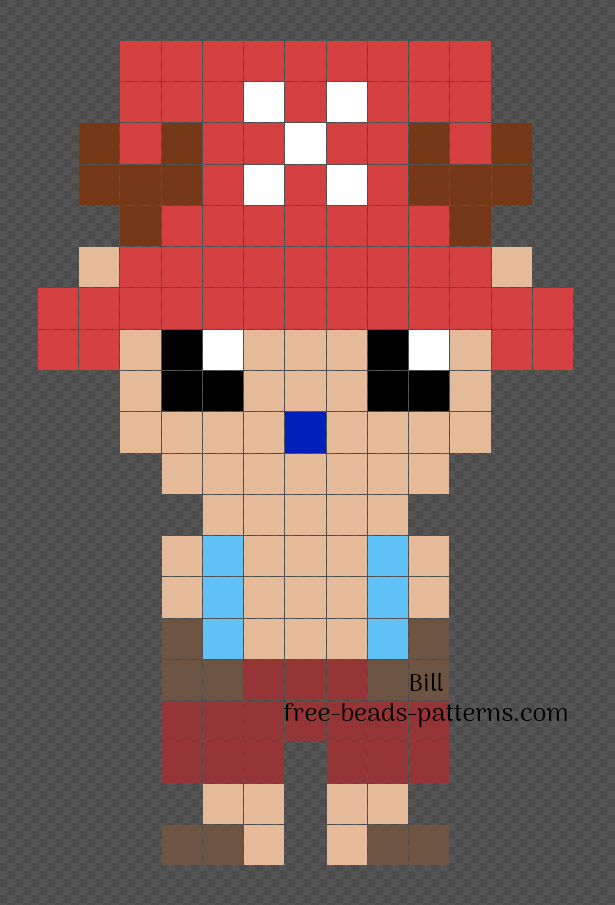 Chopper One Piece character pixel art Hama Beads design 13x20