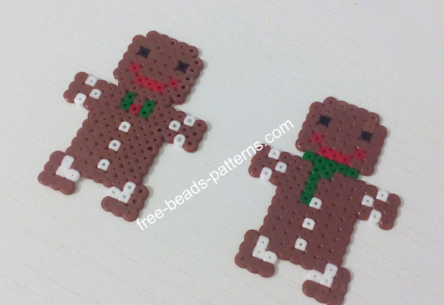 Christmas gingerbread man hama beads perler artkal final photo