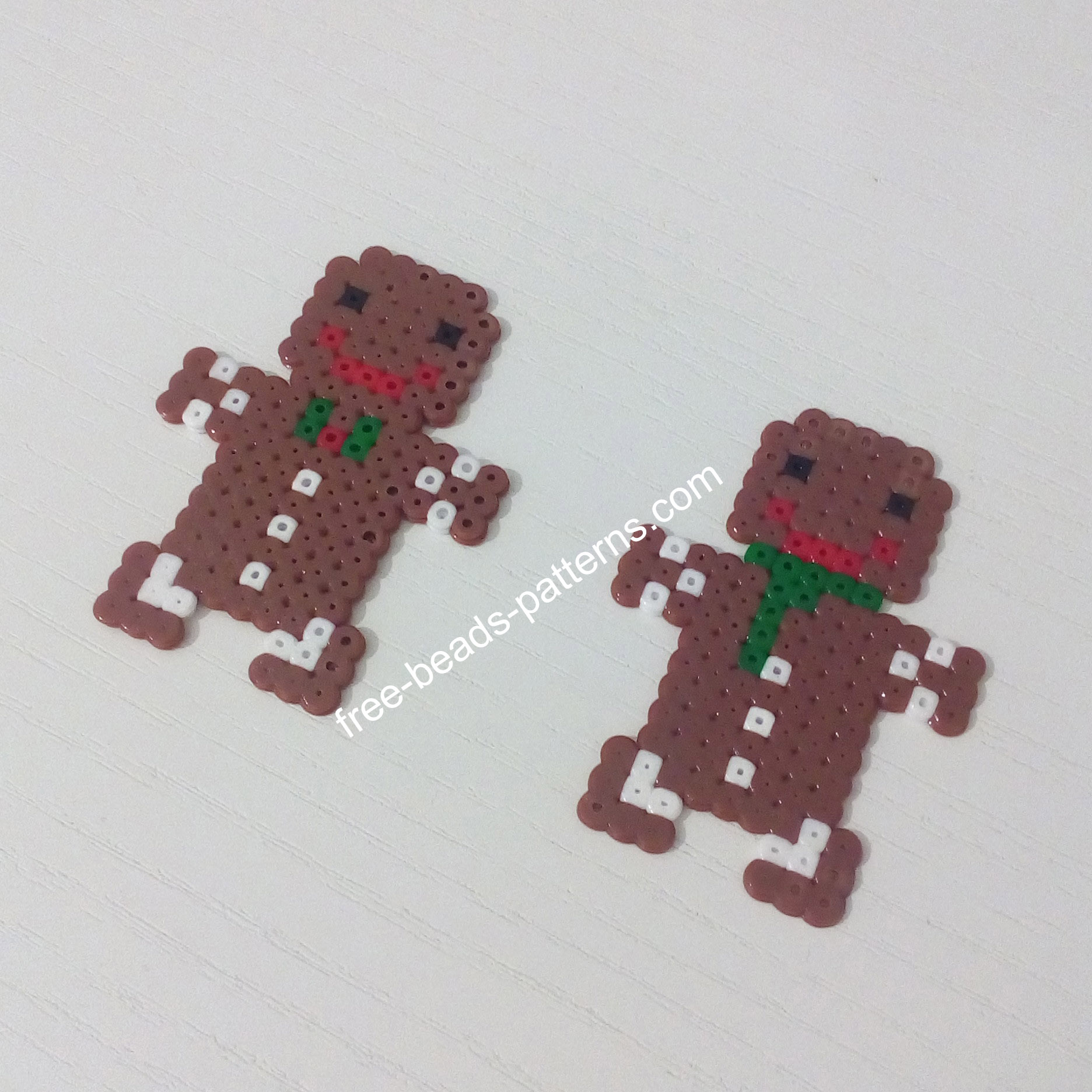 Christmas gingerbread man hama beads perler artkal final photo