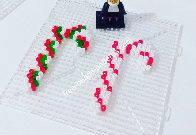 Christmas hama beads candy canes final photo