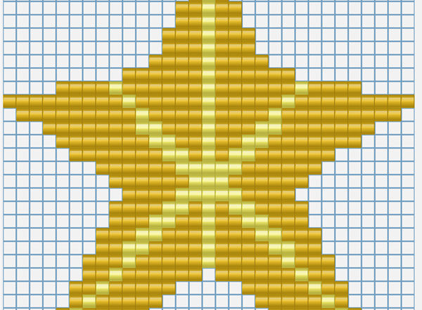 Christmas star free Pyssla Hama Beads design for children