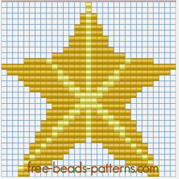 Christmas star free Pyssla Hama Beads design for children