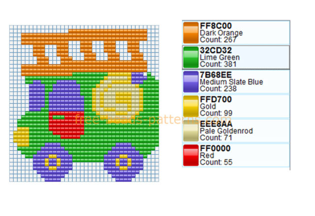 Colored fire truck free Hama Beads perler beads pattern baby toy ideal