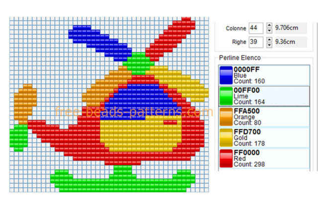 Colored helicopter free perler beads sprite beads pattern Hama Beads baby toy