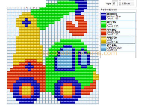 Colored tow truck baby children toy free Hama Beads Nabbi Beads Photo Pearls pattern