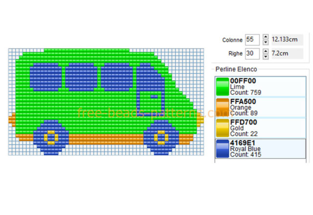 Colored toy bus free perler beads Hama Beads Quercetti Beads pattern download