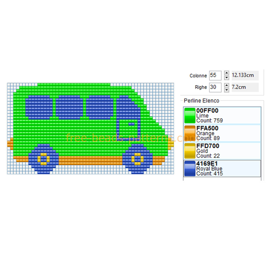 Colored toy bus free perler beads Hama Beads Quercetti Beads pattern download