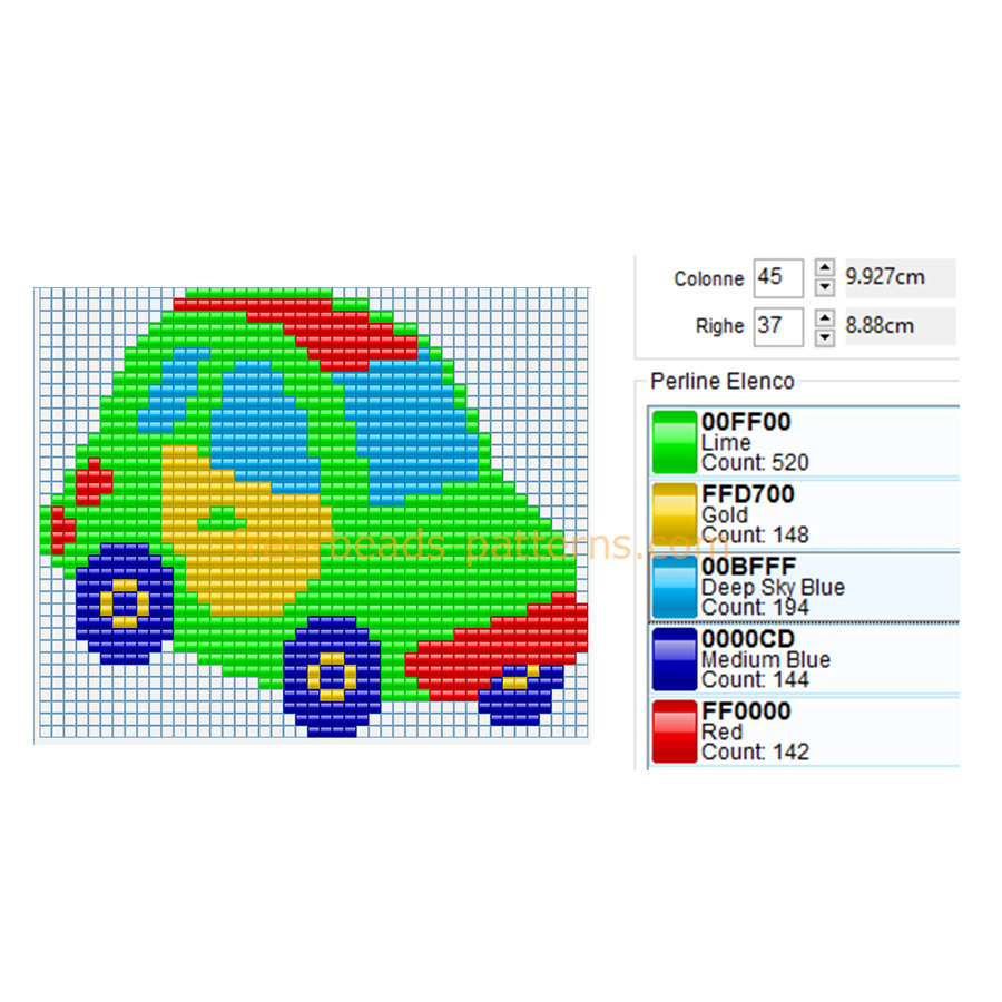 Colored toy car free perler beads fuse beads Hama Beads pattern design
