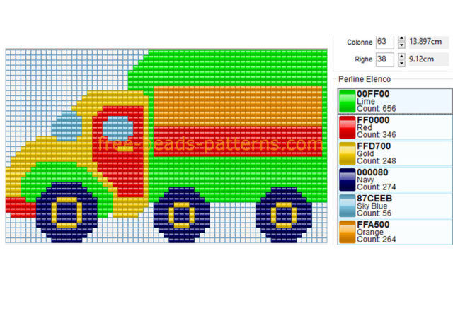 Colored truck baby toy idea free perler beads seed beads Hama Beads pattern download