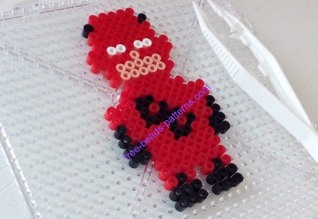 Daredevil Devil Hama Beads Perler work photo Marvel Superhero