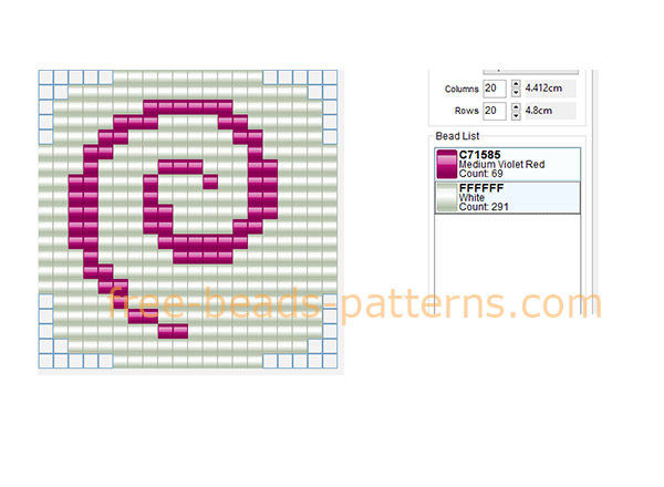 Debian Linux logo free perler beads Hama Beads pattern design