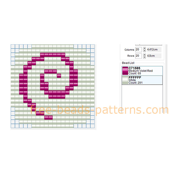 Debian Linux logo free perler beads Hama Beads pattern design