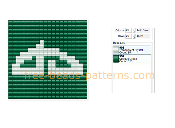 DeviantArt logo free Hama Beads mini pattern for keychain