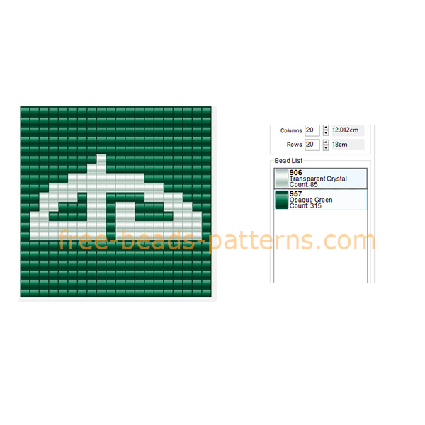 DeviantArt logo free Hama Beads mini pattern for keychain