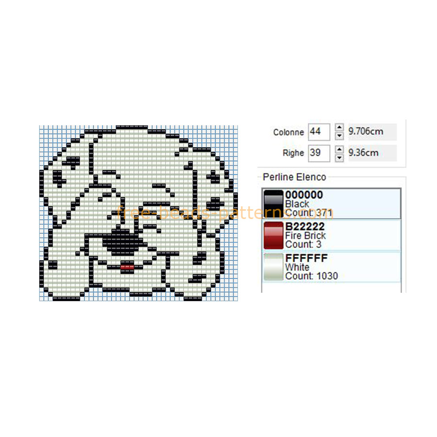 Disney 101 Dalmatians do not kiss me free Hama Beads perler beads pattern baby toys idea